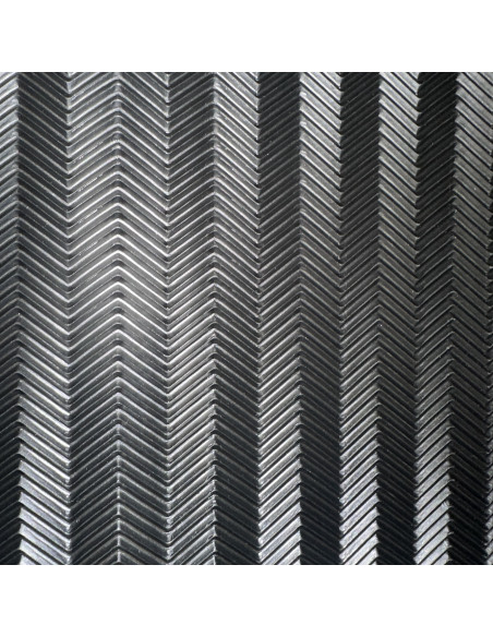 PLAQUE CAOUTCHOUC FISHBONE 4MM NOIR - SVIG