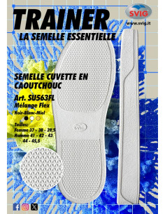 SEMELLE CUVETTE CAOUTCHOUC 563 TRAINER BLANC - SVIG