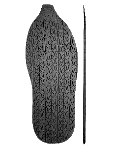 SEMELLE MONOBLOC PLATE CAOUTCHOUC 520 TYRE NOIR - SVIG