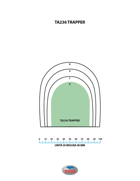 BONBOUT CAOUTCHOUC 236 TRAPPER 8MM TAILLE N°4 COULEURS - SVIG