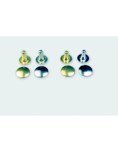 RIVET MALE (PIED) LAITON N°9 COURT H10MM POUR CALOTTE 9 PAR 100