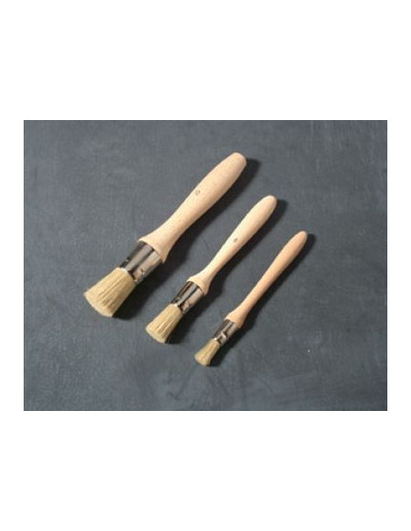 PINCEAU ROND MANCHE BOIS POUR COLLE
