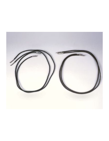 LACET ELASTIQUE 0.45M. - NOIR - BRUN - BEIGE