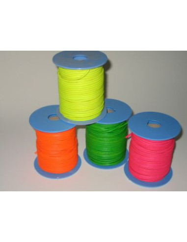 LACET CUIR ROND FLUO 2.5MM BOBINE 25M