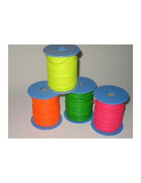 LACET CUIR ROND FLUO 2.5MM BOBINE 25M