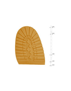 PATIN DEMI-SEMELLE CAOUTCHOUC 2333 MORTARA 5MM TAILLE 43/44 - VIBRAM