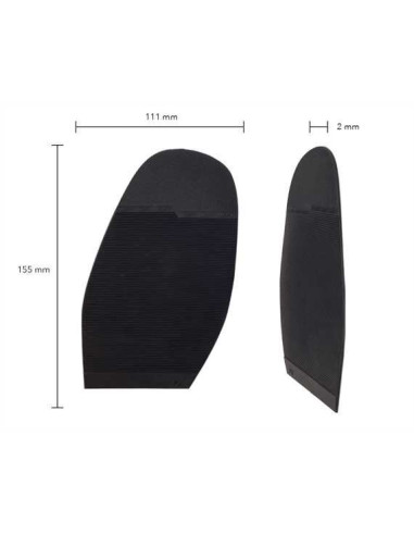 PATIN - DEMI-SEMELLE CAOUTCHOUC ANIC/SEMLUX 2MM - TOPY