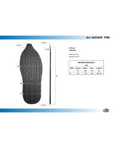 SEMELLE MONOBLOC PLATE CAOUTCHOUC 520 TYRE BICOLORE - SVIG 2