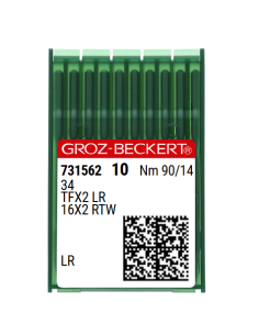 AIGUILLE 34 LR GROZ-BECKERT CUIR TRANCHANTE BISEAUTEE PAR 10 2