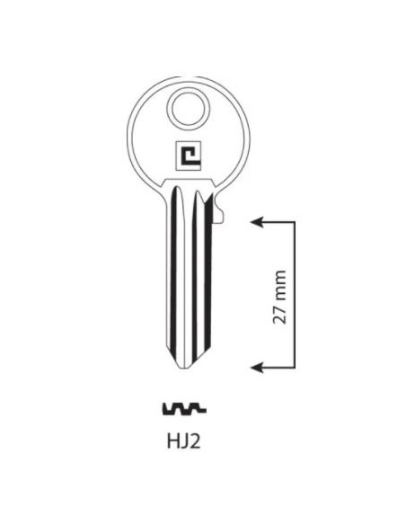 CLE/EBAUCHE HJ2 - BOITE DE 100