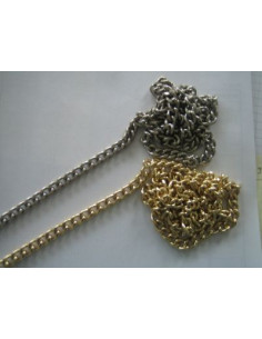 CHAINE DE SAC MAILLE GOURMETTE POUR ANSE SAC BANDOULIERE LONGUEUR 1M 2
