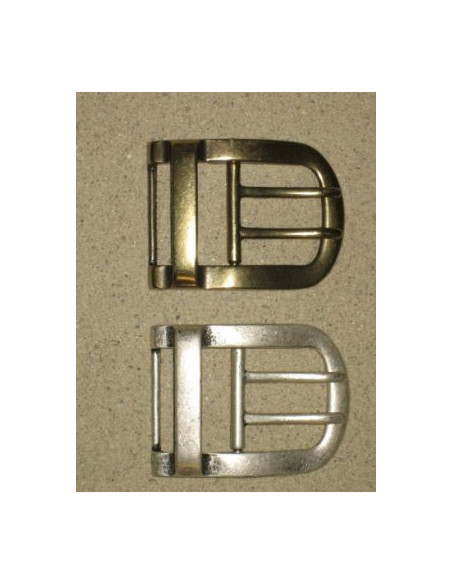 BOUCLE CEINTURE ZAMAK ACIER IM 7294 2 ARDILLONS LARGEUR 40MM