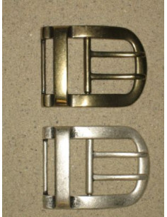 BOUCLE CEINTURE ZAMAK ACIER IM 7294 2 ARDILLONS LARGEUR 40MM
