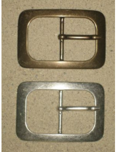 BOUCLE CEINTURE ZAMAK ACIER IM 7278 LARGEUR 40MM VIEIL ARGENT