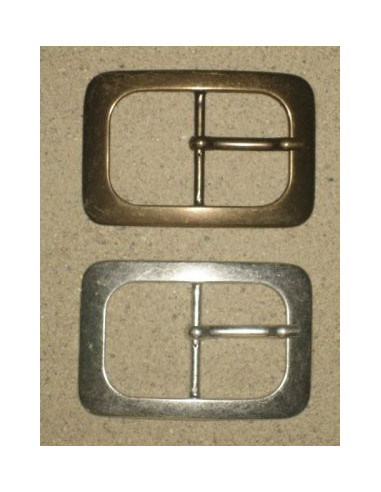 BOUCLE CEINTURE ZAMAK ACIER IM 7278 LARGEUR 40MM VIEIL ARGENT