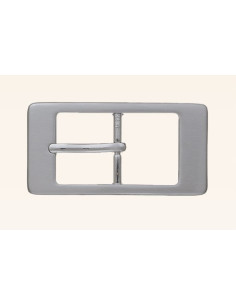 BOUCLE CEINTURE ZAMAK ACIER BYM 101653 LARGEUR 30MM NICKEL SATINE
