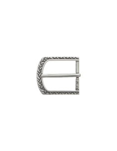 BOUCLE CEINTURE ZAMAK ACIER BYM 101163 VIEIL ARGENT