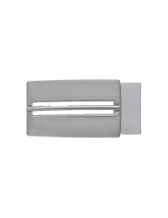 BOUCLE CEINTURE ZAMAK ACIER BYM 101211 LARGEUR 35MM NICKEL