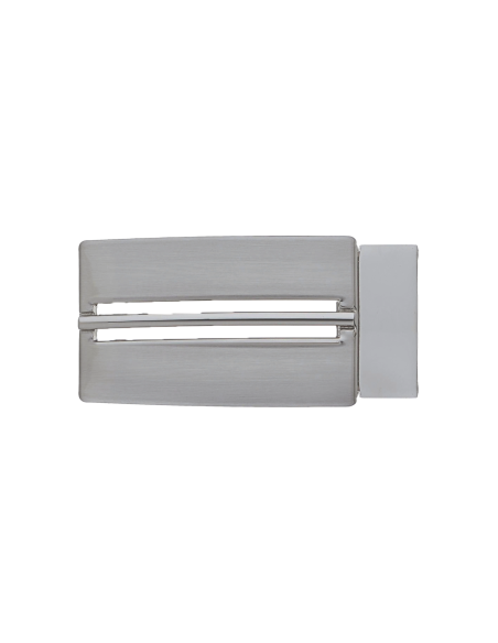 BOUCLE CEINTURE ZAMAK ACIER BYM 101211 LARGEUR 35MM NICKEL