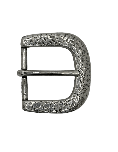 BOUCLE CEINTURE ZAMAK ACIER BYM 100501 LARGEUR 35MM VIEIL ARGENT
