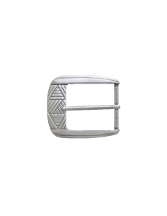BOUCLE CEINTURE ZAMAK ACIER BYM 101246 LARGEUR 35MM VIEIL ARGENT