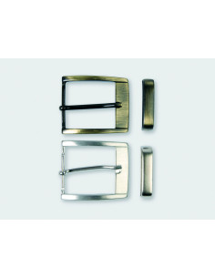BOUCLE CEINTURE ZAMAK ACIER FB 32152 LARGEUR 40MM + PASSANT FB 1580