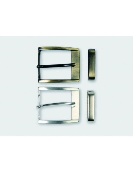 BOUCLE CEINTURE ZAMAK ACIER FB 32152 LARGEUR 40MM + PASSANT FB 1580