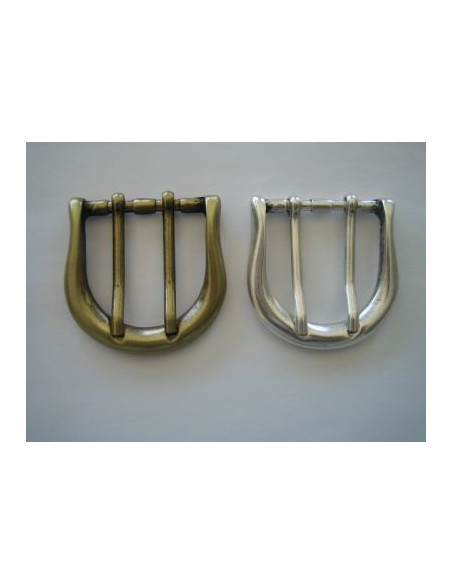 BOUCLE CEINTURE ZAMAK ACIER FB 34175 2 ARDILLONS LARGEUR 40MM