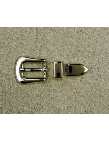 BOUCLE CEINTURE ZAMAK ACIER FB 1450 3 PARTIES 15MM NICKEL