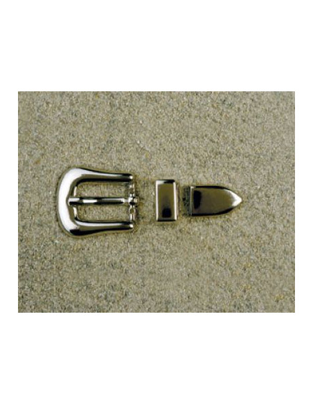 BOUCLE CEINTURE ZAMAK ACIER FB 1450 3 PARTIES 15MM NICKEL