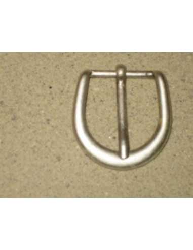 BOUCLE CEINTURE ZAMAK ACIER FB 2540 LARGEUR 25MM VIEIL ARGENT