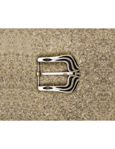 BOUCLE CEINTURE ZAMAK ACIER FB 9050 LARGEUR 30MM VIEIL ARGENT
