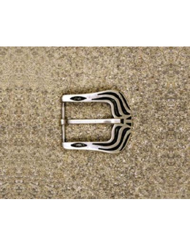 BOUCLE CEINTURE ZAMAK ACIER FB 9050 LARGEUR 30MM VIEIL ARGENT