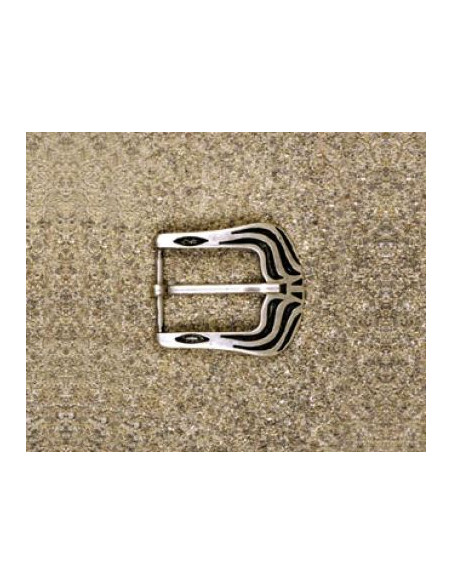 BOUCLE CEINTURE ZAMAK ACIER FB 9050 LARGEUR 30MM VIEIL ARGENT