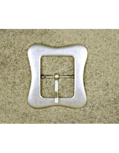 BOUCLE CEINTURE ZAMAK ACIER FB 1446 LARGEUR 40MM VIEIL ARGENT