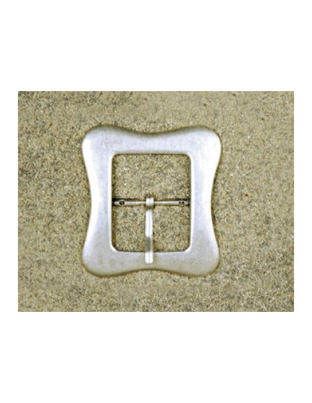 BOUCLE CEINTURE ZAMAK ACIER FB 1446 LARGEUR 40MM VIEIL ARGENT