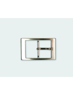 BOUCLE CEINTURE ZAMAK ACIER MG 10675 LARGEUR 35MM NICKEL SATINE