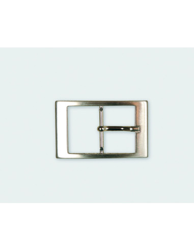 BOUCLE CEINTURE ZAMAK ACIER MG 10675 LARGEUR 35MM NICKEL SATINE