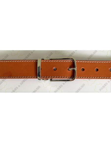 BOUCLE CEINTURE ZAMAK ACIER MG 12216 LARGEUR 35MM NICKEL