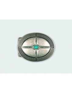 BOUCLE CEINTURE ZAMAK ACIER MG 10809 LARGEUR 40MM VIEIL ARGENT