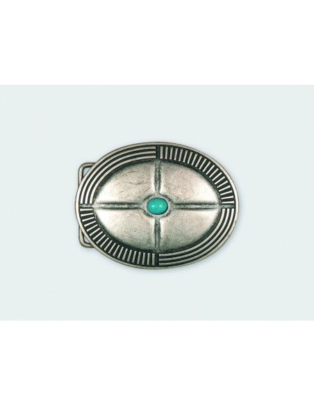 BOUCLE CEINTURE ZAMAK ACIER MG 10809 LARGEUR 40MM VIEIL ARGENT