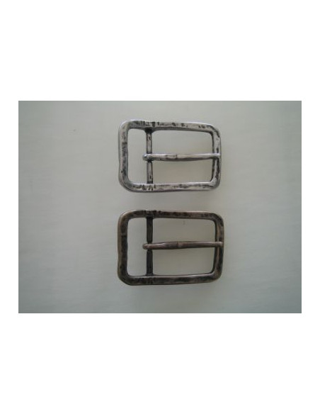 BOUCLE CEINTURE ZAMAK ACIER MG 11812 LARGEUR 40MM VIEIL ARGENT