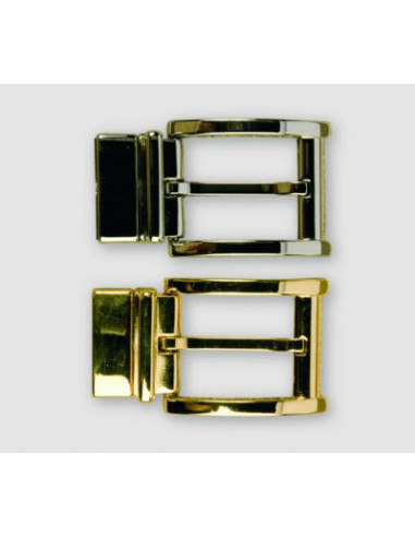 BOUCLE CEINTURE ZAMAK ACIER P1572 LARGEUR 30MM NICKEL