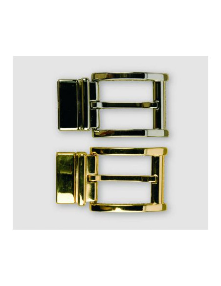 BOUCLE CEINTURE ZAMAK ACIER P1572 LARGEUR 30MM NICKEL