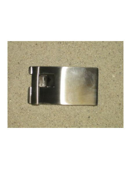 BOUCLE CEINTURE ZAMAK ACIER P1414 LARGEUR 30MM NICKEL SATINE