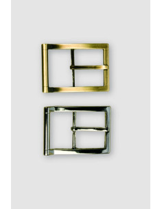 BOUCLE CEINTURE ZAMAK ACIER P1234 LARGEUR 35MM NICKEL SATINE