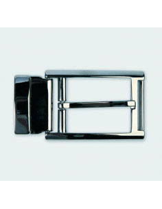 BOUCLE CEINTURE ZAMAK ACIER P7333 LARGEUR 35MM NICKEL SATINE