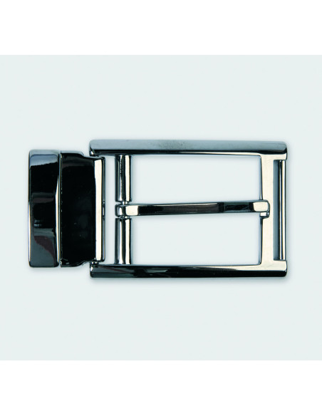 BOUCLE CEINTURE ZAMAK ACIER P7333 LARGEUR 35MM NICKEL SATINE
