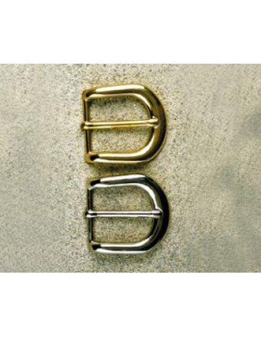BOUCLE CEINTURE LAITON MIL 568 LARGEUR 35MM NICKEL SATINE