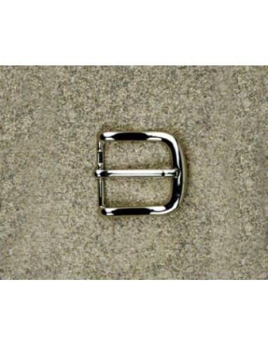 BOUCLE CEINTURE LAITON MIL 569 LARGEUR 35MM NICKEL SATINE